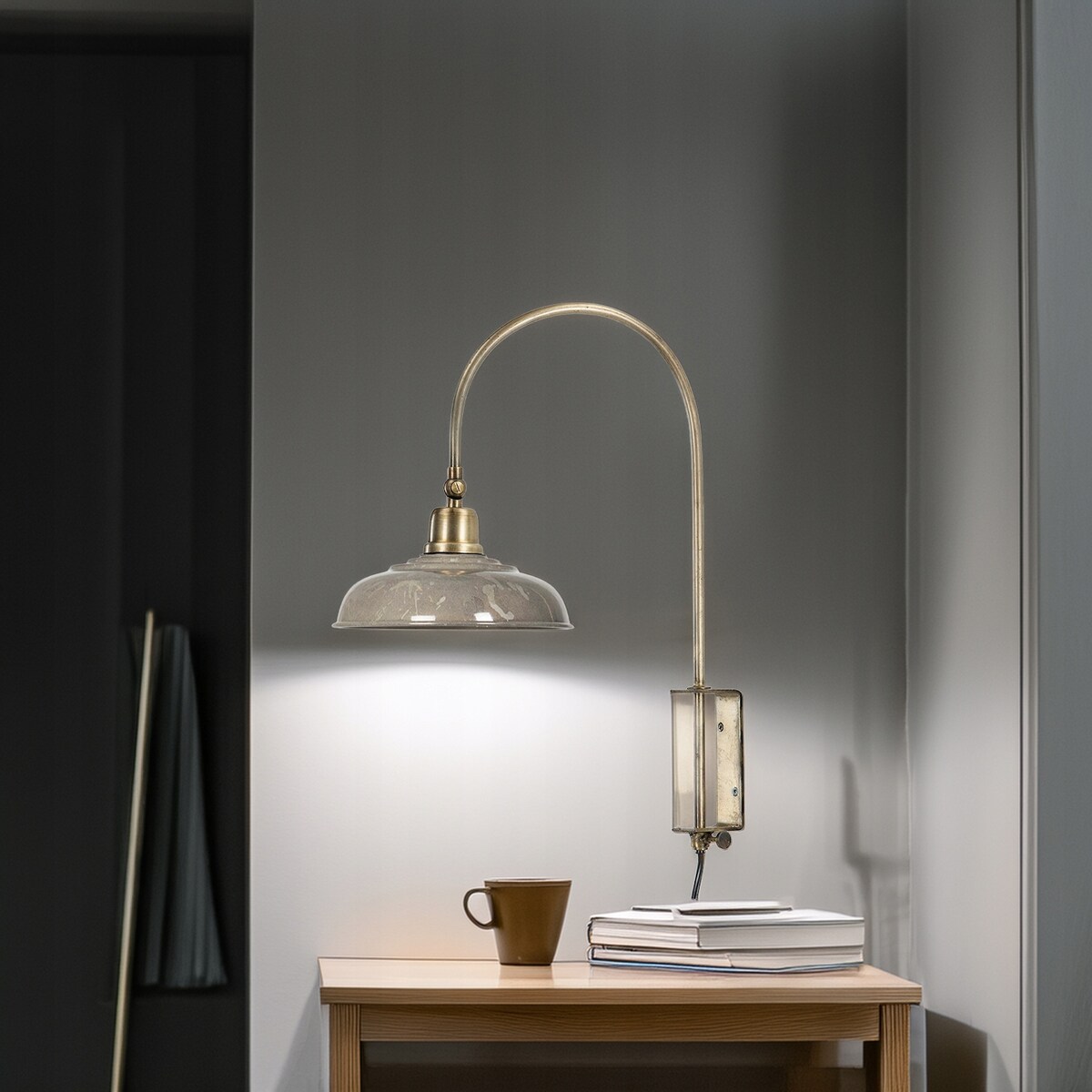 KINKIET LAMPA ŚCIENNA DO POWIESZENIA ZŁOTA METALOWA SKANDYNAWSKA LOFT