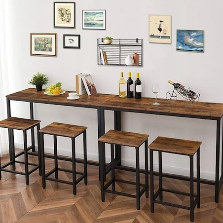 Zestaw barowy stół kuchenny+2 krzesła typu hoker modern industrialny loft