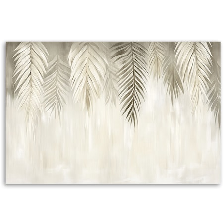 Fototapeta, Beżowe liście palmowe w stylu boho 350x245