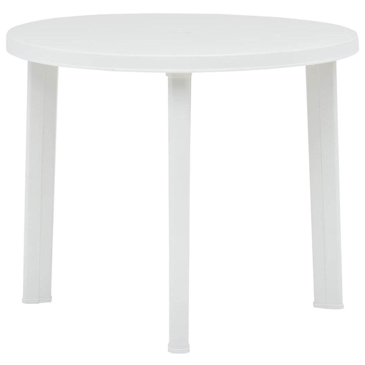 vidaXL Stolik ogrodowy, biały, 89 cm, plastikowy
