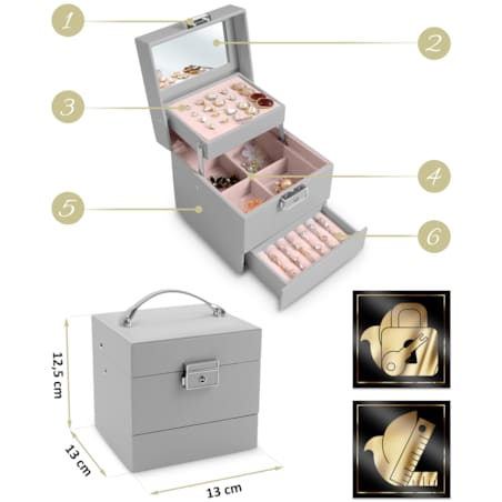 Szkatułka na biżuterię skrzynka pudełko kuferek Massido