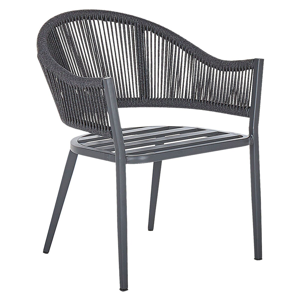 Zestaw 2 krzeseł ogrodowych szary MILETO