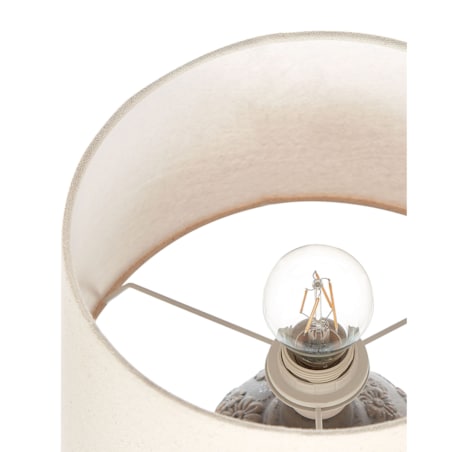 Lampa stołowa ceramiczna szaro-beżowa FERREY
