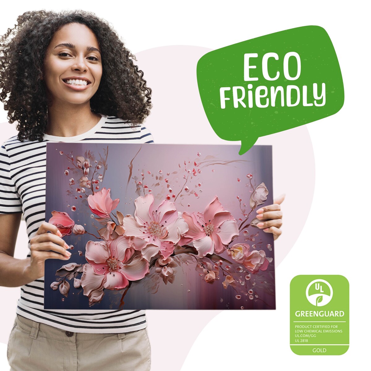 Obraz Ścienny Do Salonu Różowe Kwiaty Abstrakcja Natura Abstrakcja 120x80cm