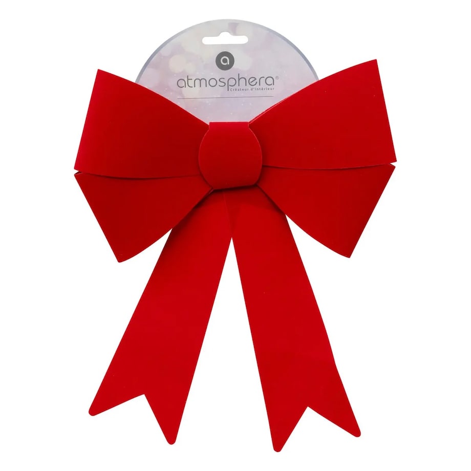 Kokarda ozdobna aksamitna czerwona 23,5x30 cm, kpl. 4 szt.