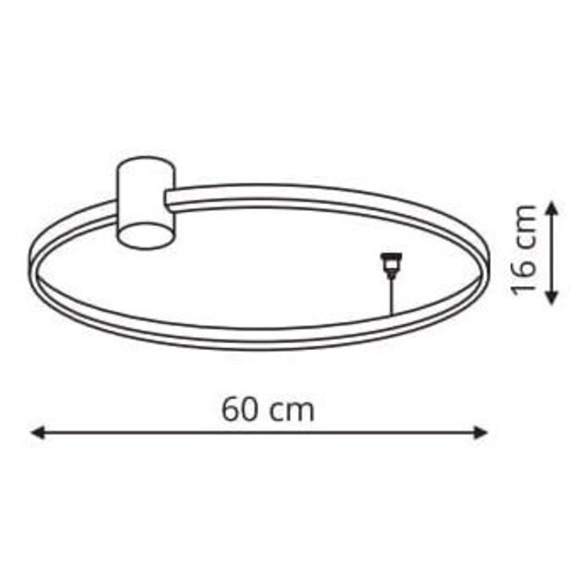 Loftowa lampa sufitowa RING LP-909/1C 4S BK Light Prestige LED 35W 4000K metalowa oprawa okrągła plafon czarny