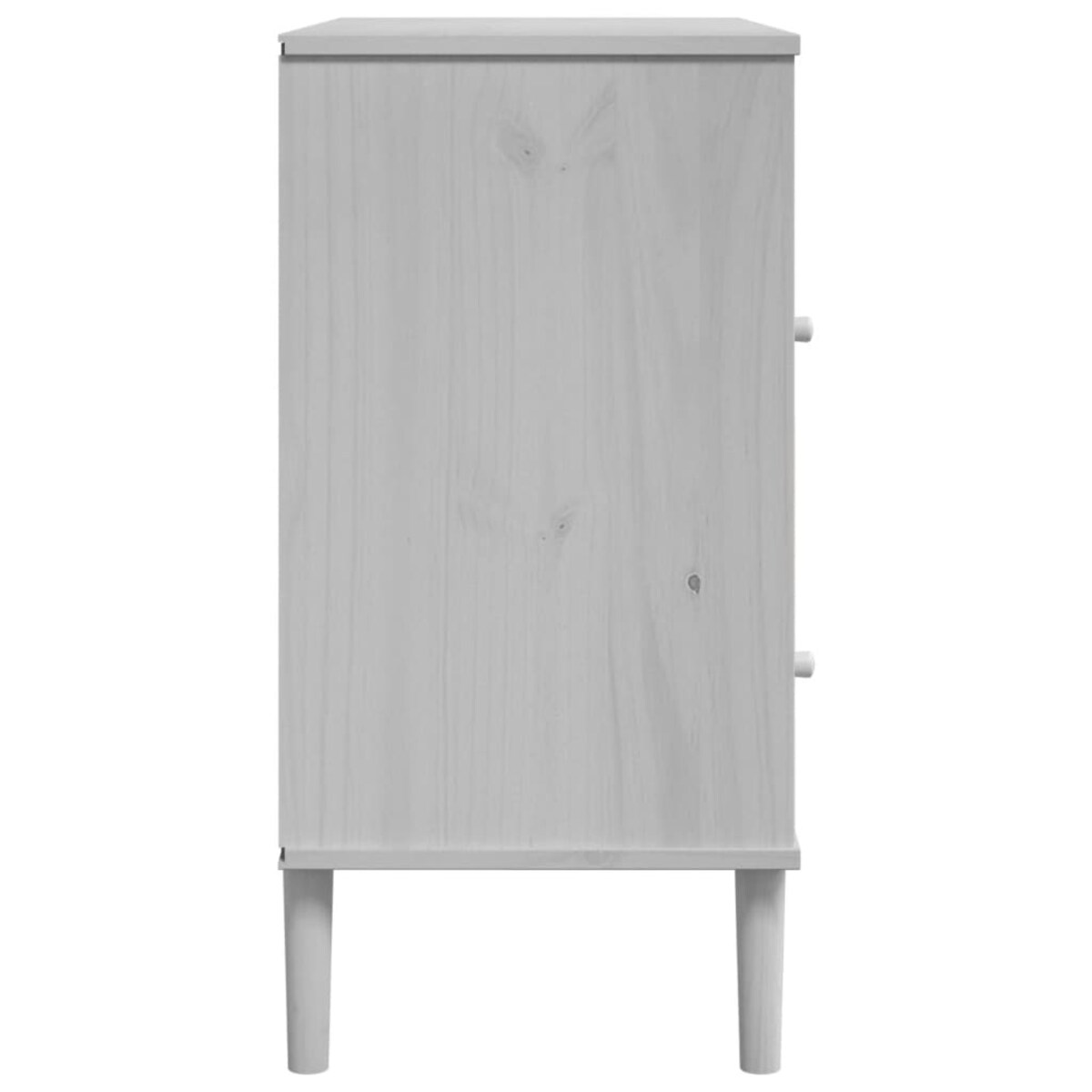 vidaXL Szafka SENJA, imitacja rattanu, biała, 80x40x80 cm, sosnowa