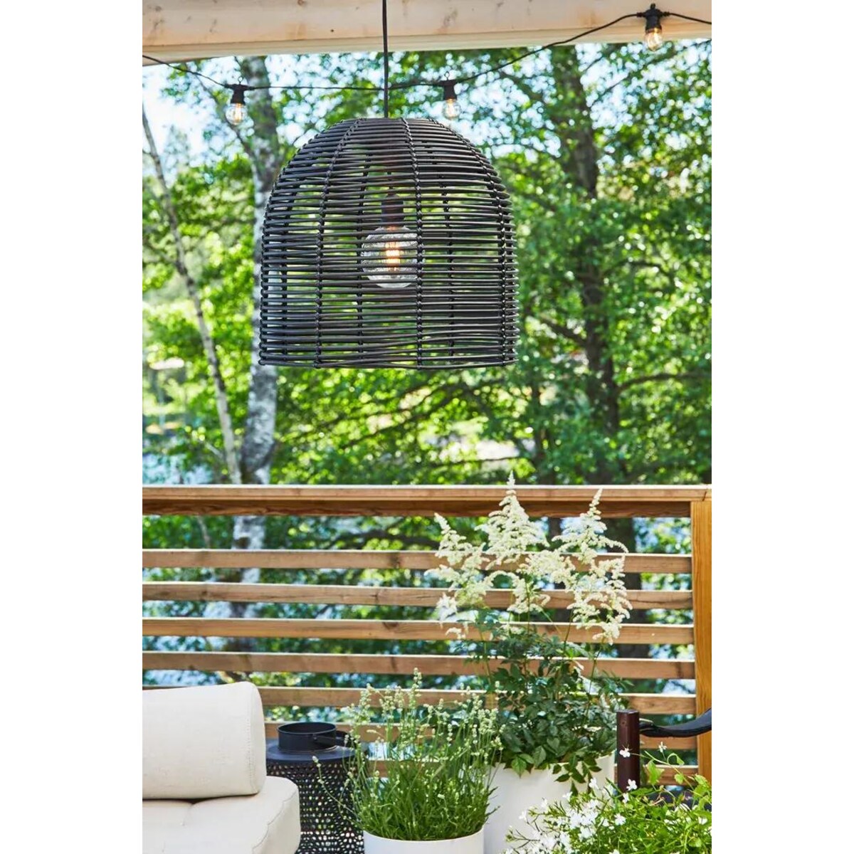 Ogrodowa girlanda świetlna LED 2,4W 5,5m łańcuch czarny