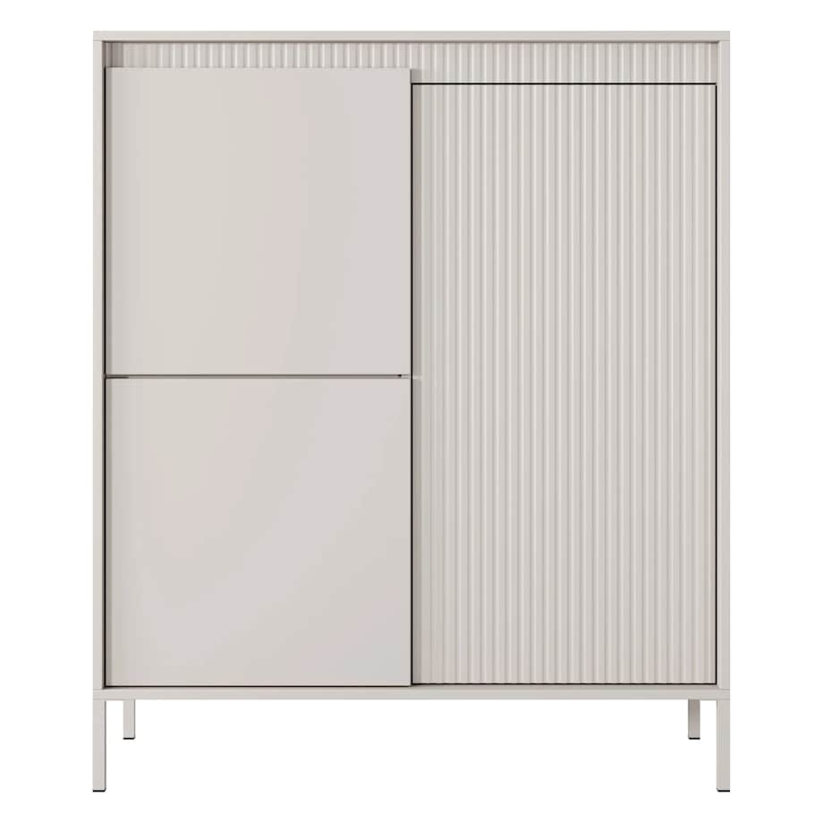 Komoda 3-drzwiowa z szufladami 123,4x103,5 cm LEMAL beżowy