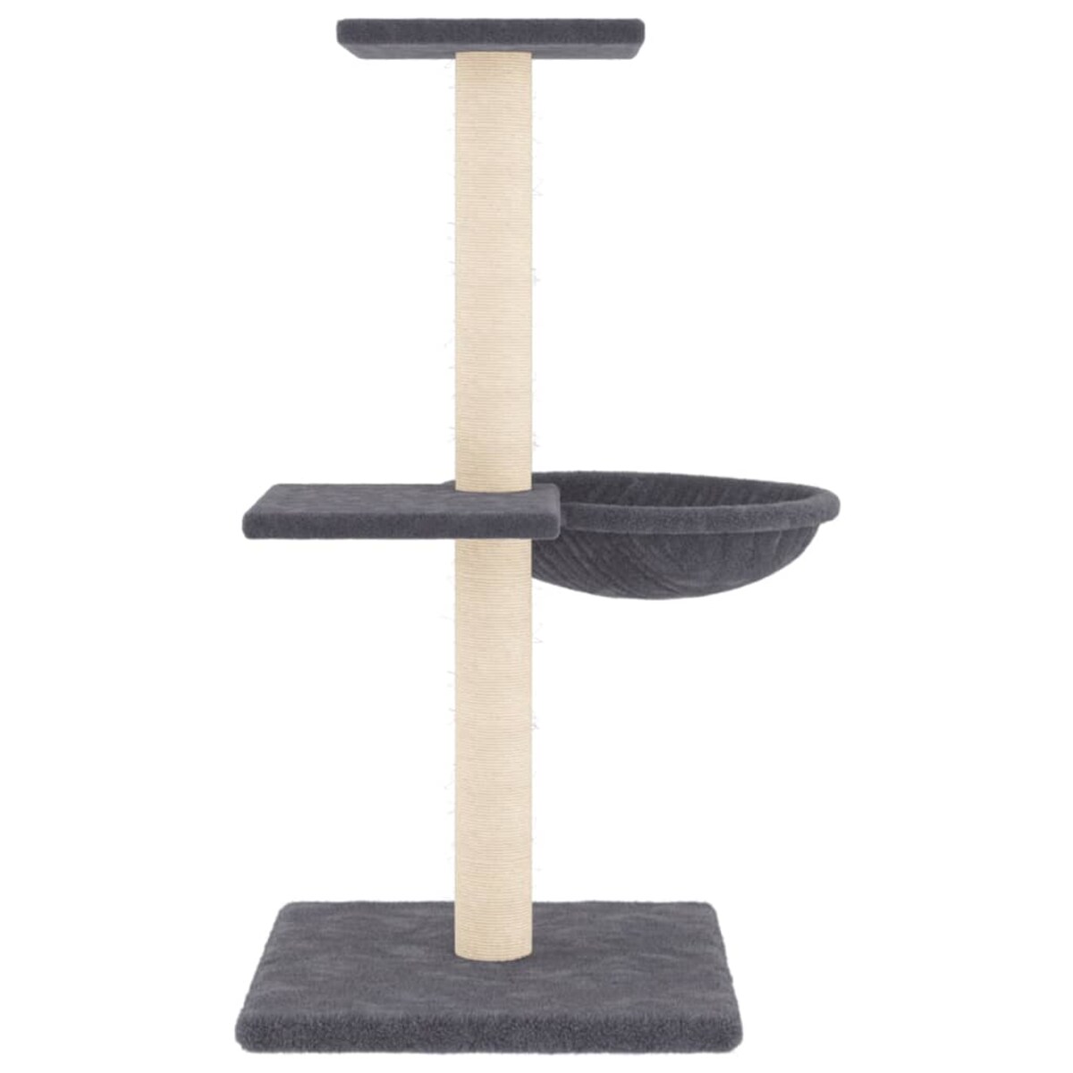 vidaXL Drapak dla kota z sizalowymi słupkami, ciemnoszary, 72 cm
