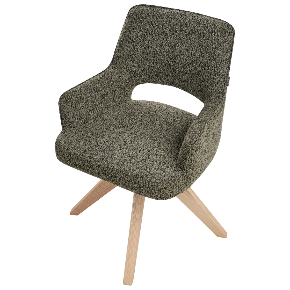 Krzesło do jadalni MORAVIA Boucle Zielony