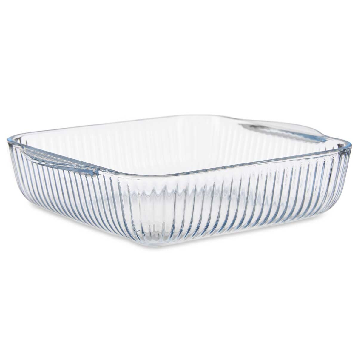 Naczynie do zapiekania dla jednej osoby, ryflowane szkło