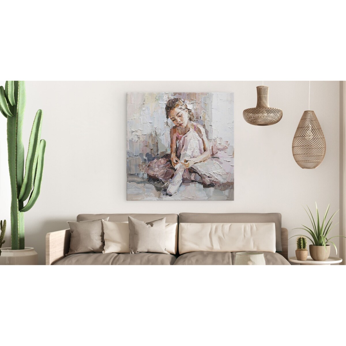 Obraz Ścienny Mała BALERINA Balet 90x90cm