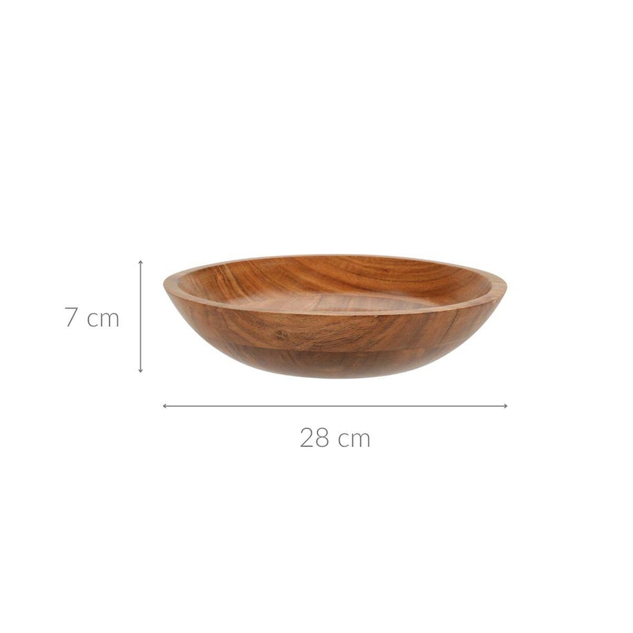 Miska z drewna akacji, 28 x 7 cm