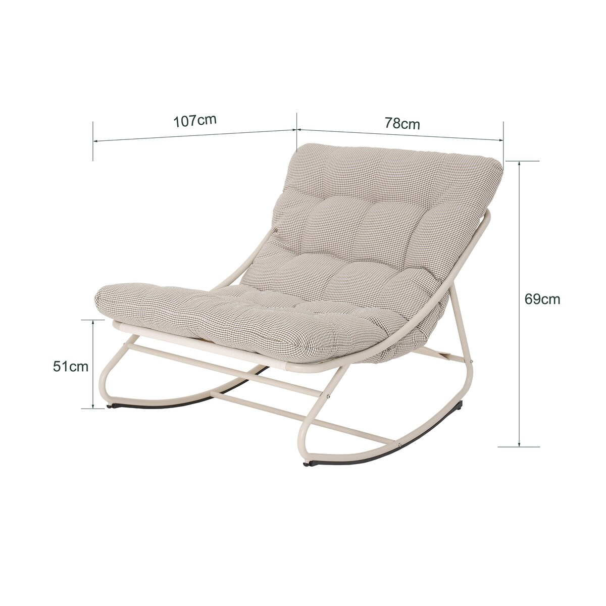 FOTEL BUJANY OGRODOWY CLOUD Z PODUSZKAMI