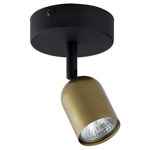 Sufitowa lampa tuba Top 3301 TK Lighting okrągła metalowa czarna złota