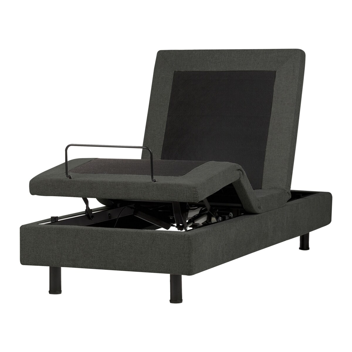 Łóżko regulowane bez zagłówka DUKE II 80 x 200 cm Ciemnoszary