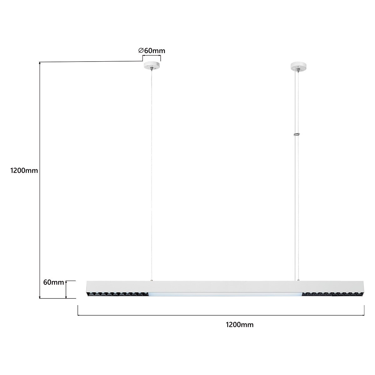 Lampa sufitowa wisząca Light Prestige Cali biały LED 2700K-6500K (SMART) 1 szt.