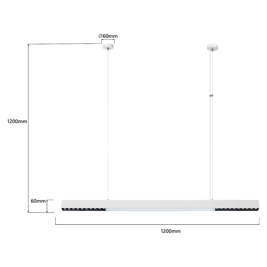 Lampa sufitowa wisząca Light Prestige Cali biały LED 2700K-6500K (SMART) 1 szt.