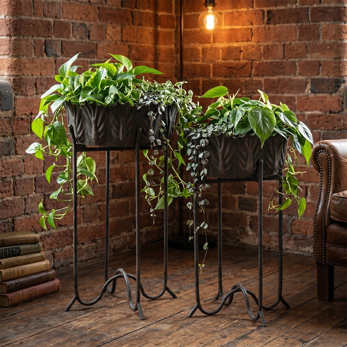 KWIETNIK NA BALKON TARAS KWIATY DONICA DUŻA DONICZKA LOFT BOHO RETRO 2 szt
