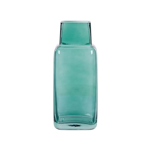 Wazon na kwiaty szklany 26 cm zielony MERBAKA