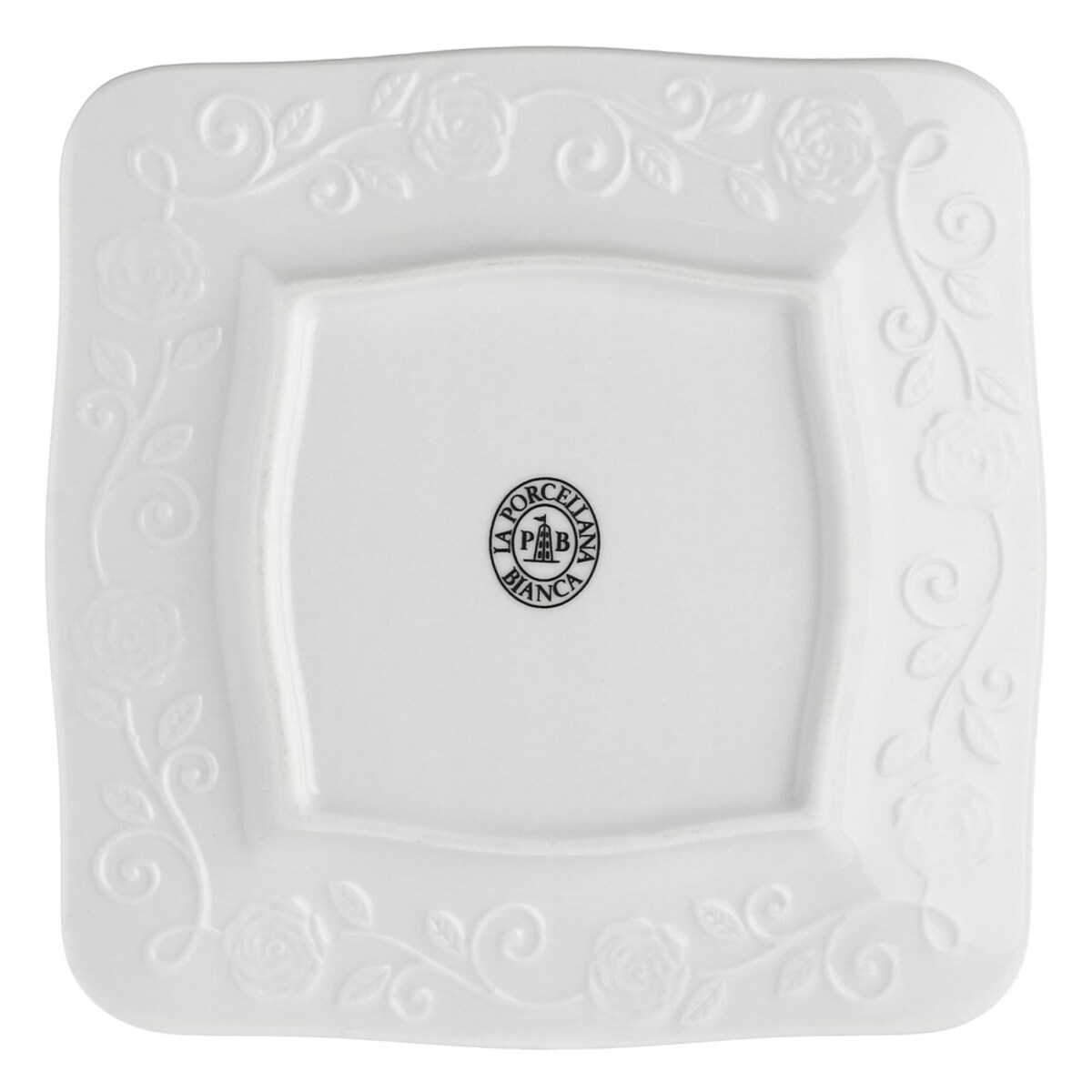 Zestaw 6 talerzy kwadratowych Florentina - Biały, 20 cm