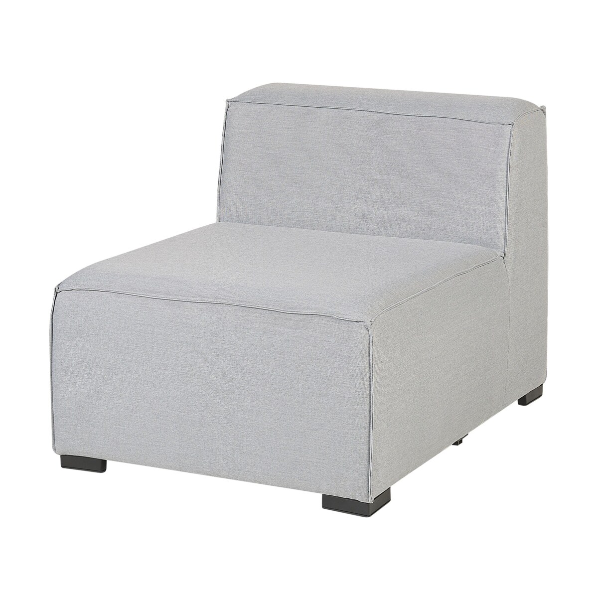 Narożnik ogrodowy z otomaną dla 7 osób AREZZO Prawostronny Modułowy Jasnoszary