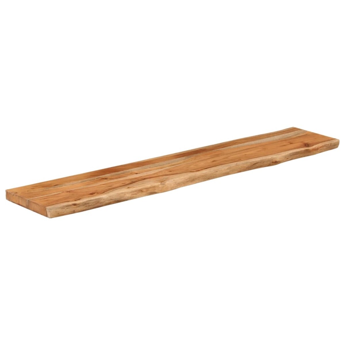 vidaXL Półka ścienna, 90x20x2,5 cm, drewno akacjowe, naturalna krawędź