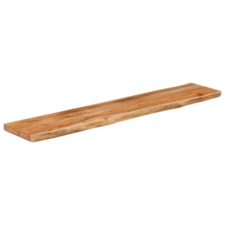vidaXL Półka ścienna, 90x20x2,5 cm, drewno akacjowe, naturalna krawędź