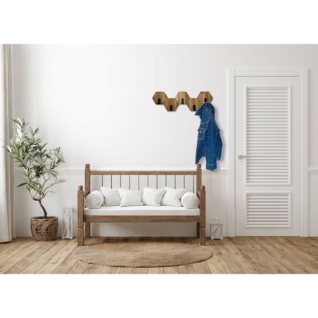 Wieszak ścienny na ubrania Hexagon 56cm