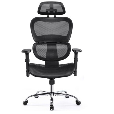 FOTEL ERGONOMICZNY COMFY SIATKA REGULACJA CHROMOWANA PODSTAWA BIUROWY