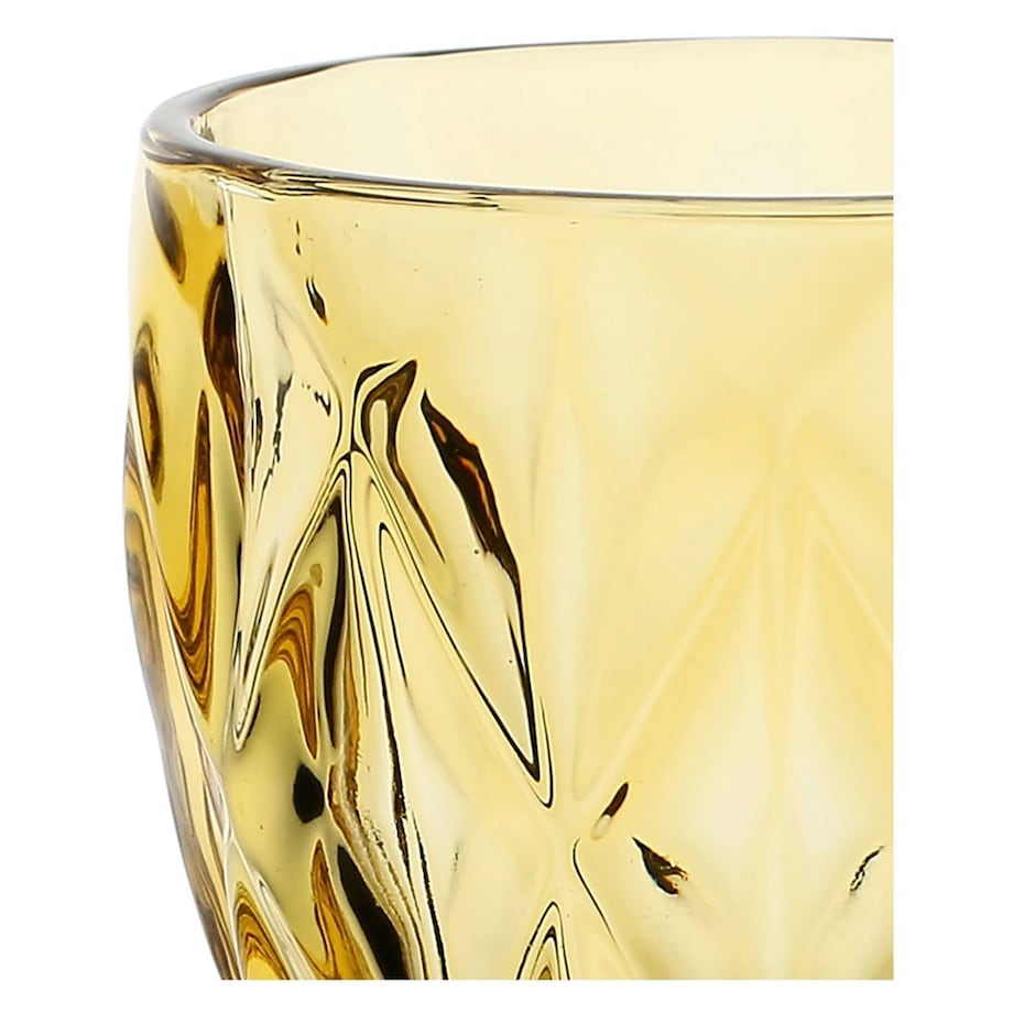 Zestaw 6 kieliszków Diamond - Bursztynowy, 250 ml
