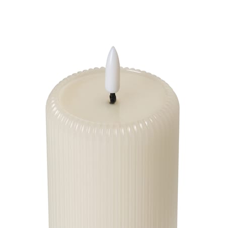 Zestaw 6 świec LED NOISETTE 10/16 cm Złamana biel