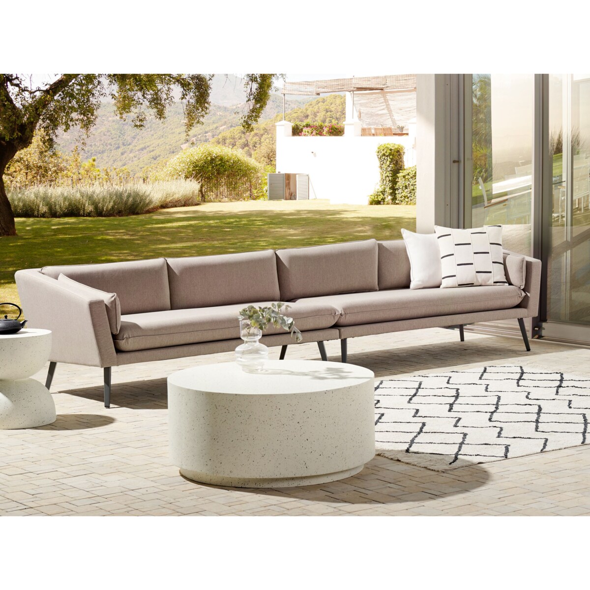 Sofa ogrodowa dla 4 osób LORETELLO Beżowy