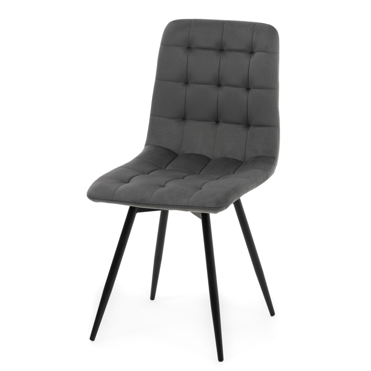 Krzesło tapicerowane obrotowe do salonu ARCO szary welur