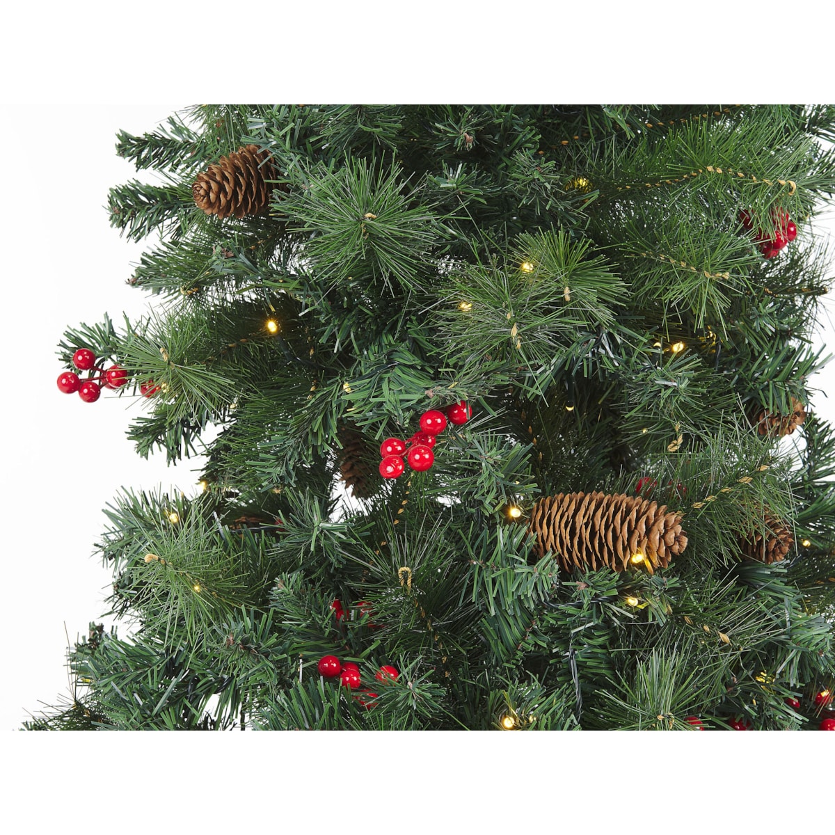 Sztuczna choinka ze światełkami 180 cm zielona JACINTO