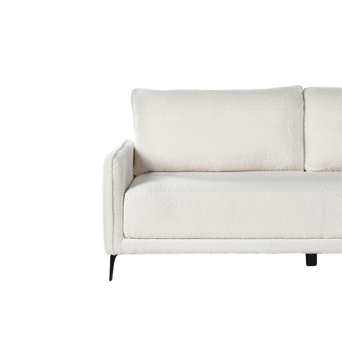 Sofa rozkładana HEMING Złamana biel Boucle