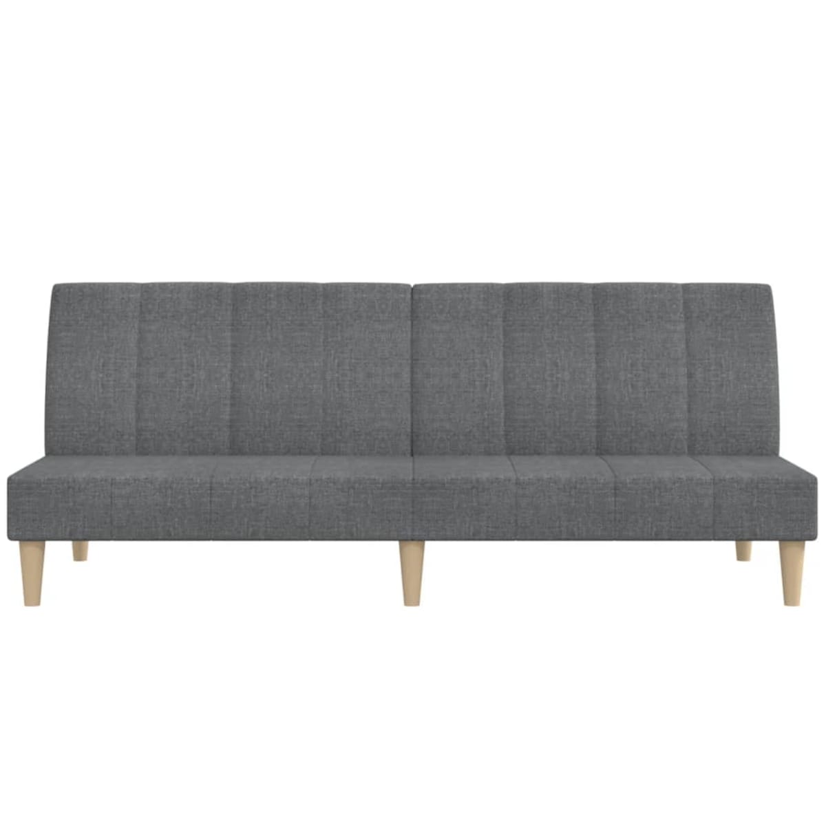 vidaXL Rozkładana kanapa 2-osobowa, jasnoszara, tapicerowana tkaniną