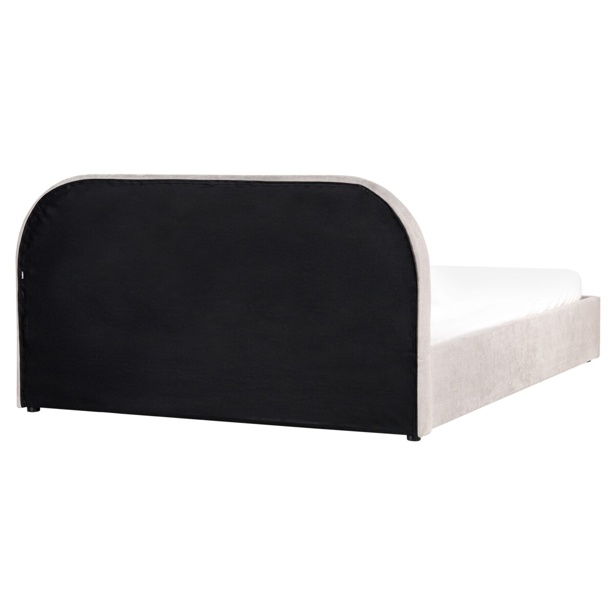 Łóżko z pojemnikiem QUILLIEN 160 x 200 cm Beżowoszary