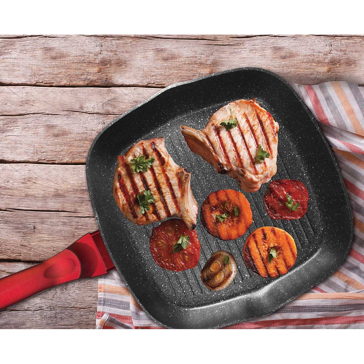 Zestaw 3 patelni z pokrywkami Metallic Line Burgundy Berlinger Haus BH-6189