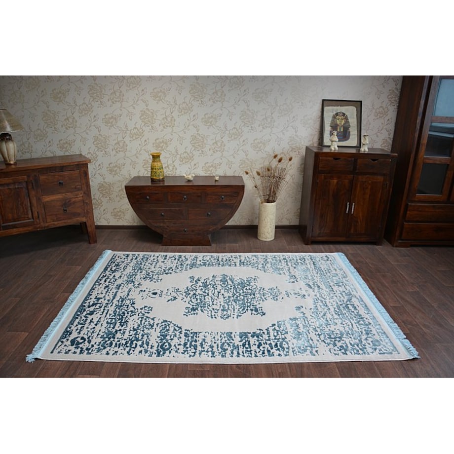 Dywan AKRYL MANYAS 192AA Szary/Niebieski 80x300 cm