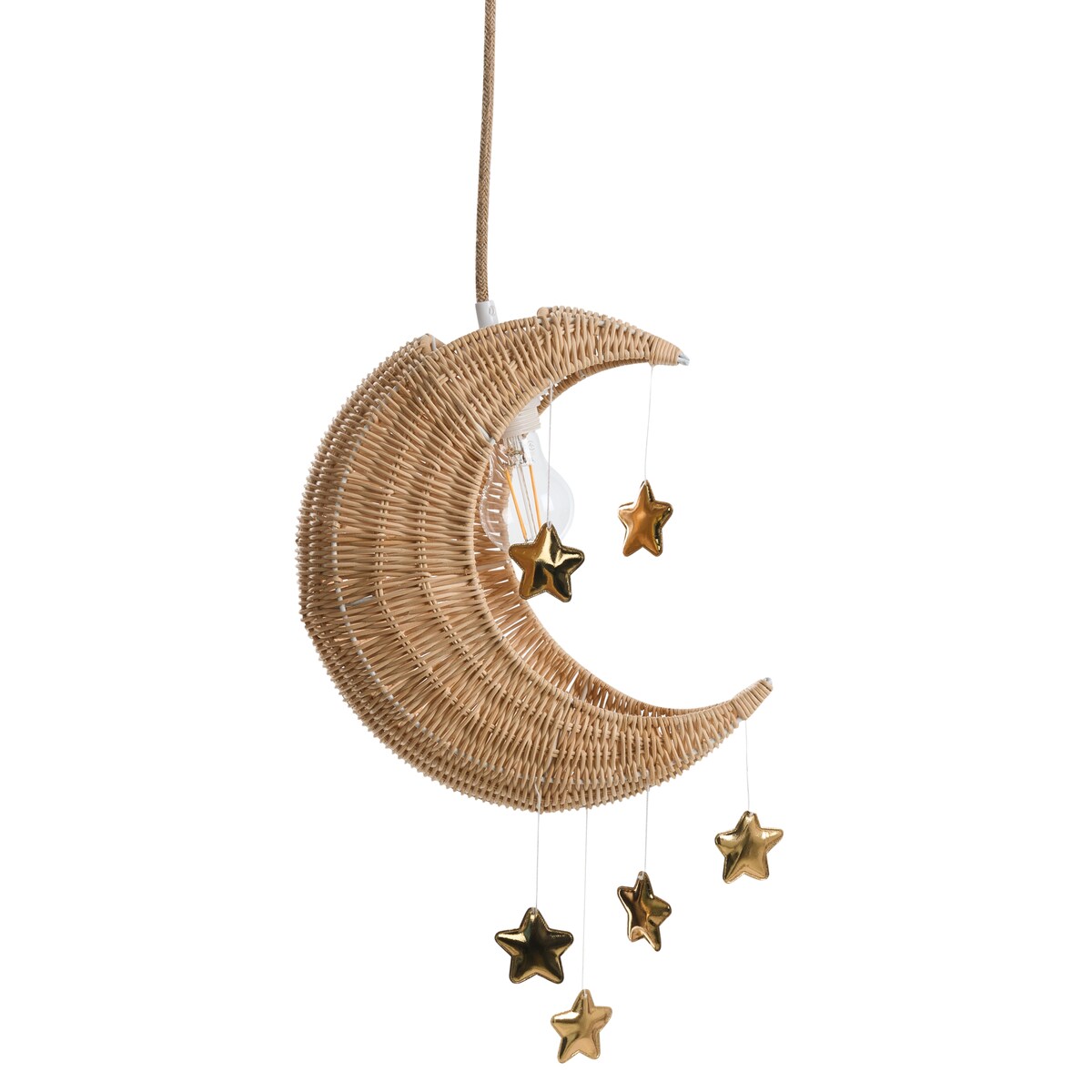 Lampa wisząca Księżyc ORCHON Rattan Naturalny