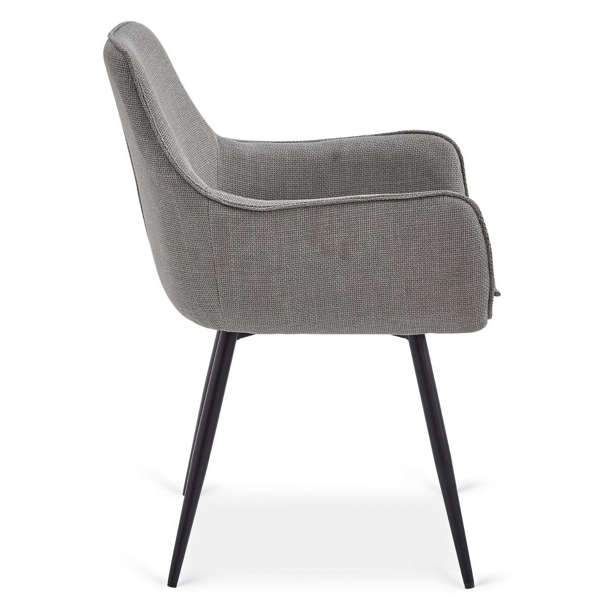 Krzesło Tapicerowane Kubełkowe Do Jadalni Salonu Kuchni Szare EDRICK