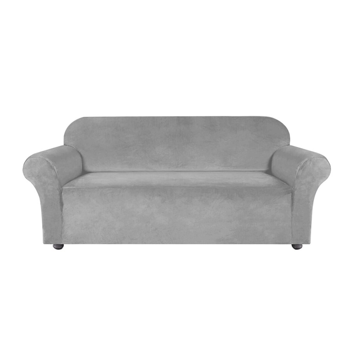 POKROWIEC NA KANAPĘ JASNY SZARY WELUR 3 OSOBOWY [22W3]