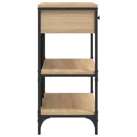 vidaXL Stolik konsolowy z szufladami i półkami, dąb sonoma