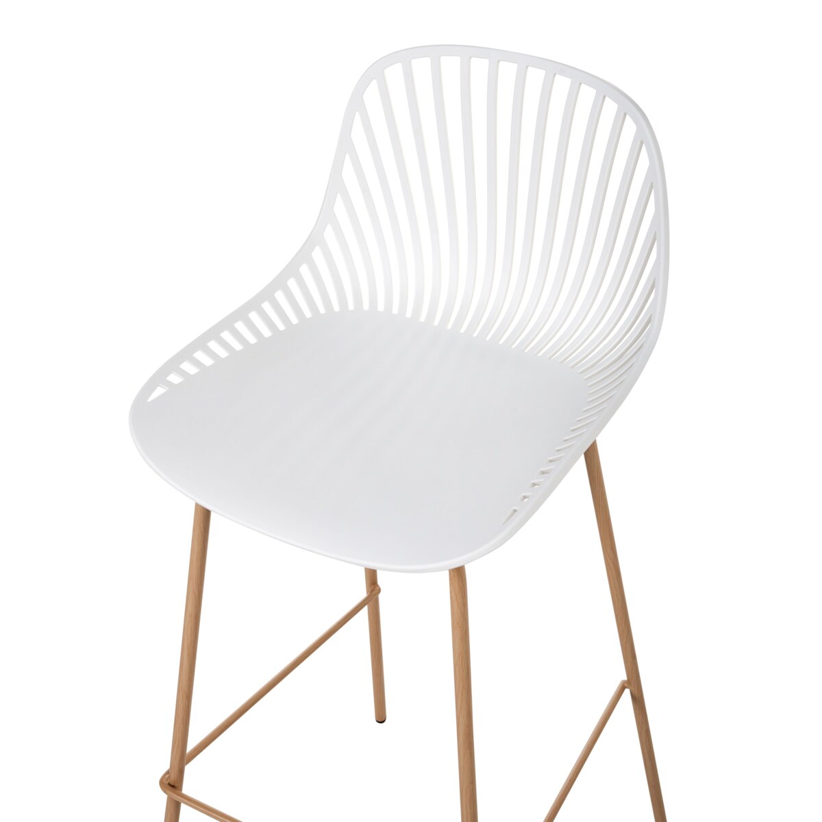 Zestaw 4 krzeseł barowych KLEVE Biały