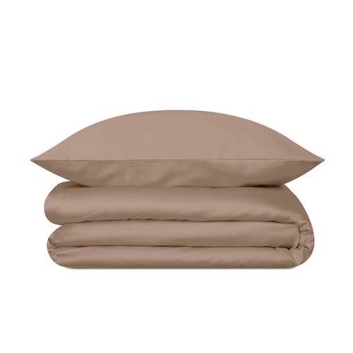 Pościel satynowa mocha 160 x 200 cm + 50 x 60 cm (2 szt)