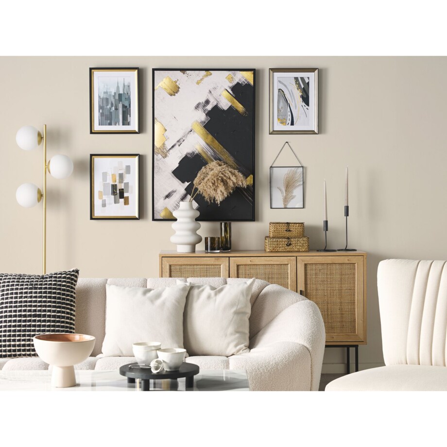 Obraz w ramie abstrakcja 30 x 40 cm wielokolorowy AREZA