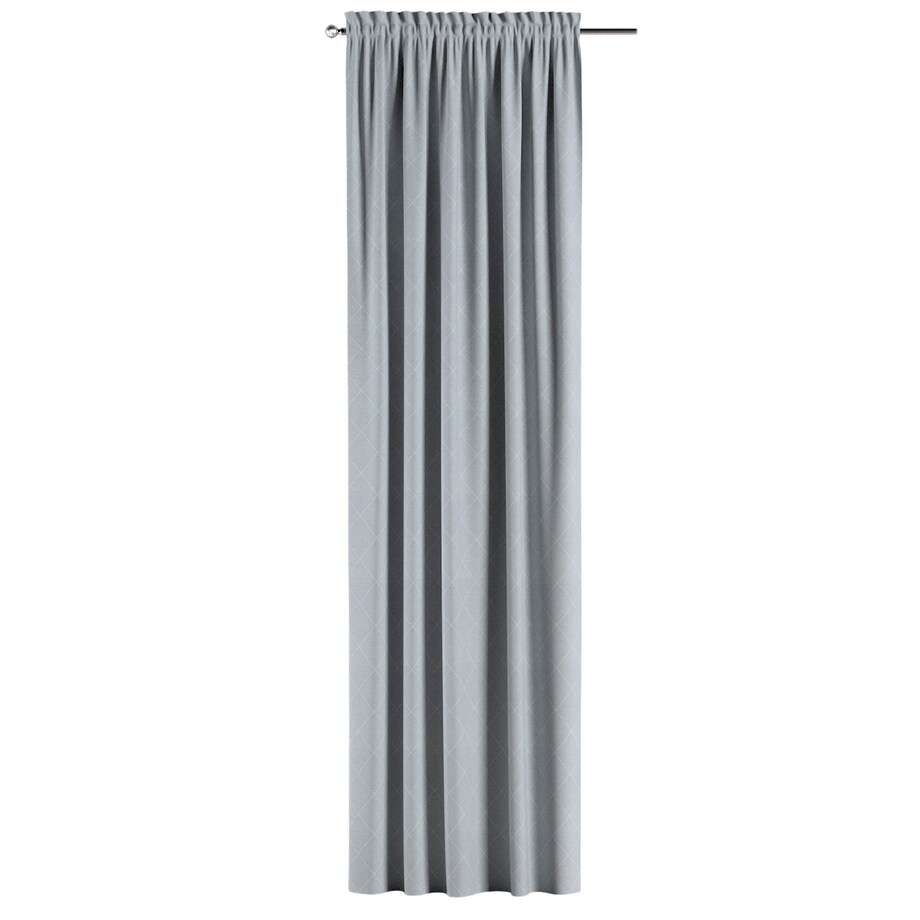 Zasłona na kanale z grzywką 1 szt. 130x245 szaro-srebrne romby