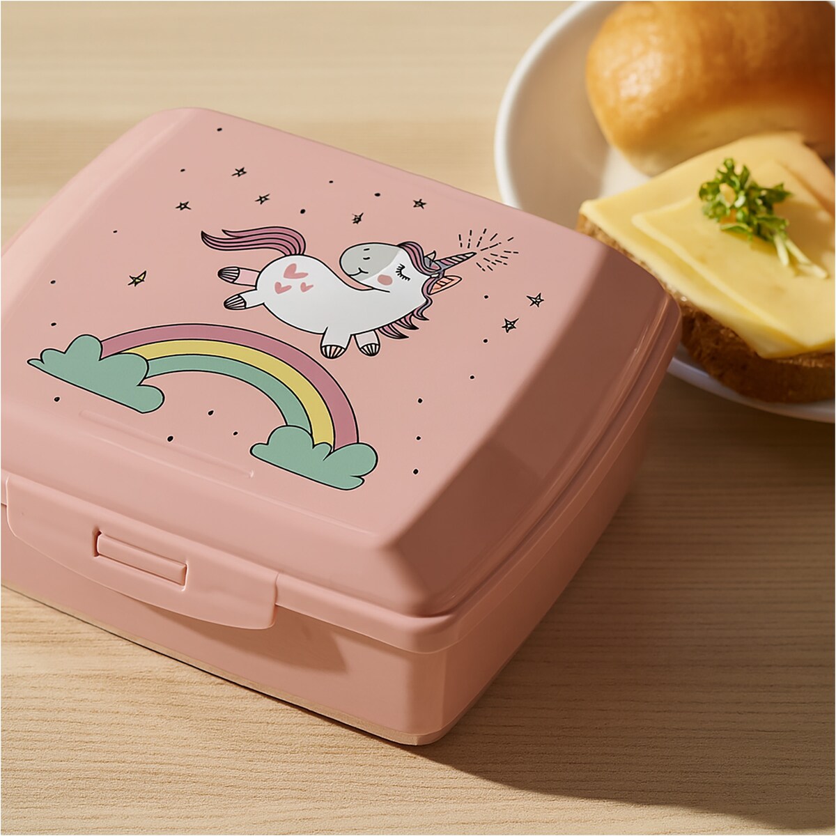 Pojemnik Śniadaniowy Dla Dzieci Lunchbox Na Śniadanie Chlebak Dziecięcy Jednorożec Różowy